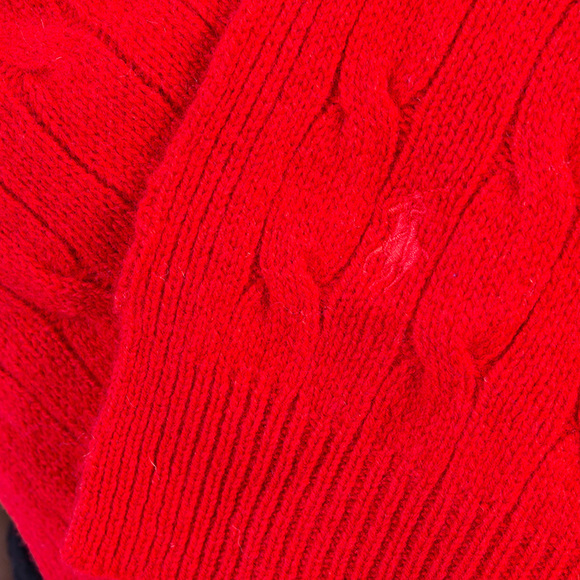 RALPH LAUREN RED SCARF | WOMENS - Picture 4 of 4